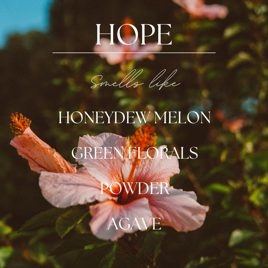 Hope | Hibiscus & Agave | 9 oz. Clear Jar Soy Candle