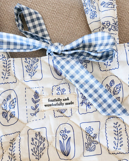 Fearfully and Wonderfully Made Cotton Quilted Tote Bag