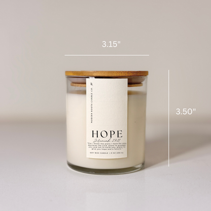 Hope |  Hibiscus & Agave | 9 oz. Clear Jar Soy Candle