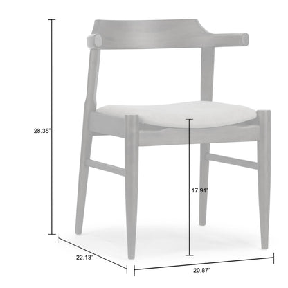 Set of 2 Atlas Retro Modern Curved Back Wood Chairs