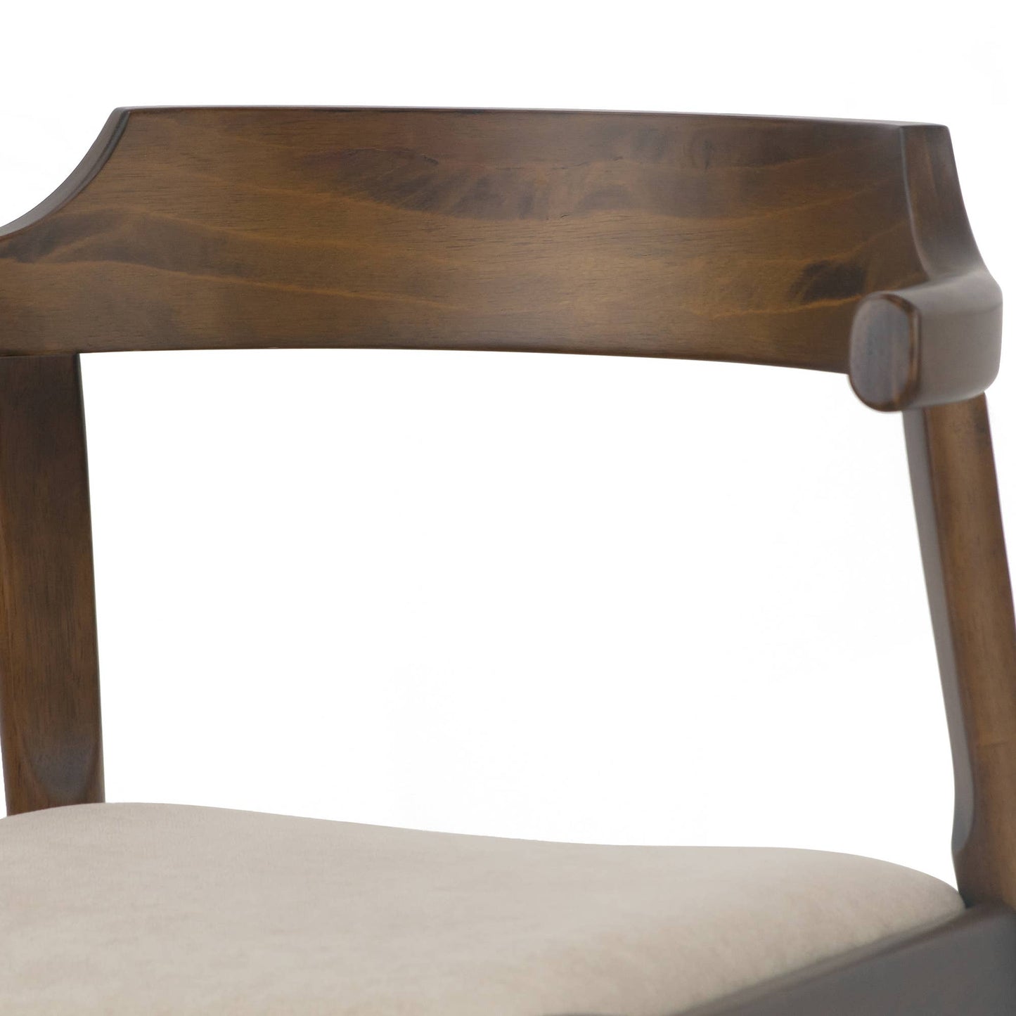 Set of 2 Atlas Retro Modern Curved Back Wood Chairs