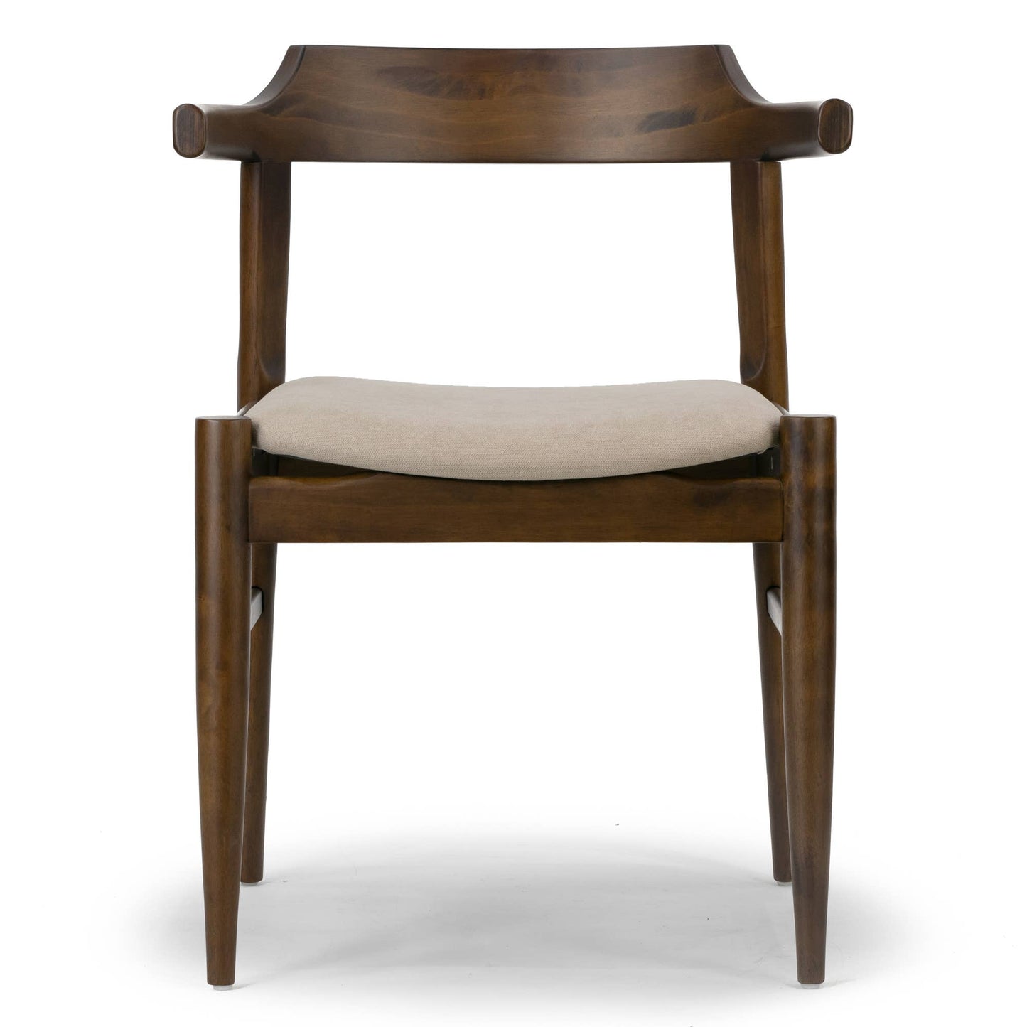 Set of 2 Atlas Retro Modern Curved Back Wood Chairs