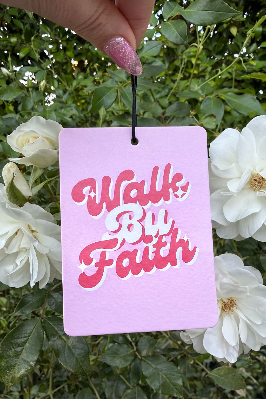 Walk By Faith 2 Corinthians 5:7 Car Air Freshener Cherry