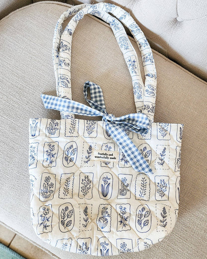 Fearfully and Wonderfully Made Cotton Quilted Tote Bag