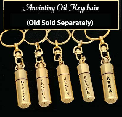 Gold-Tone Keychain Oil Holder