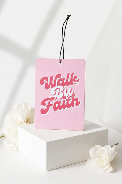 Walk By Faith 2 Corinthians 5:7 Car Air Freshener Cherry